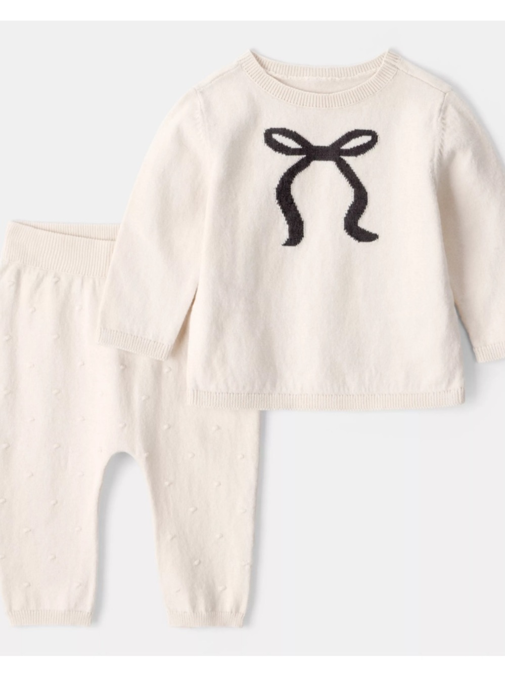 Carter's | Bow Cotton Long Sleeve Tee & Pant Set sz 9M NWT